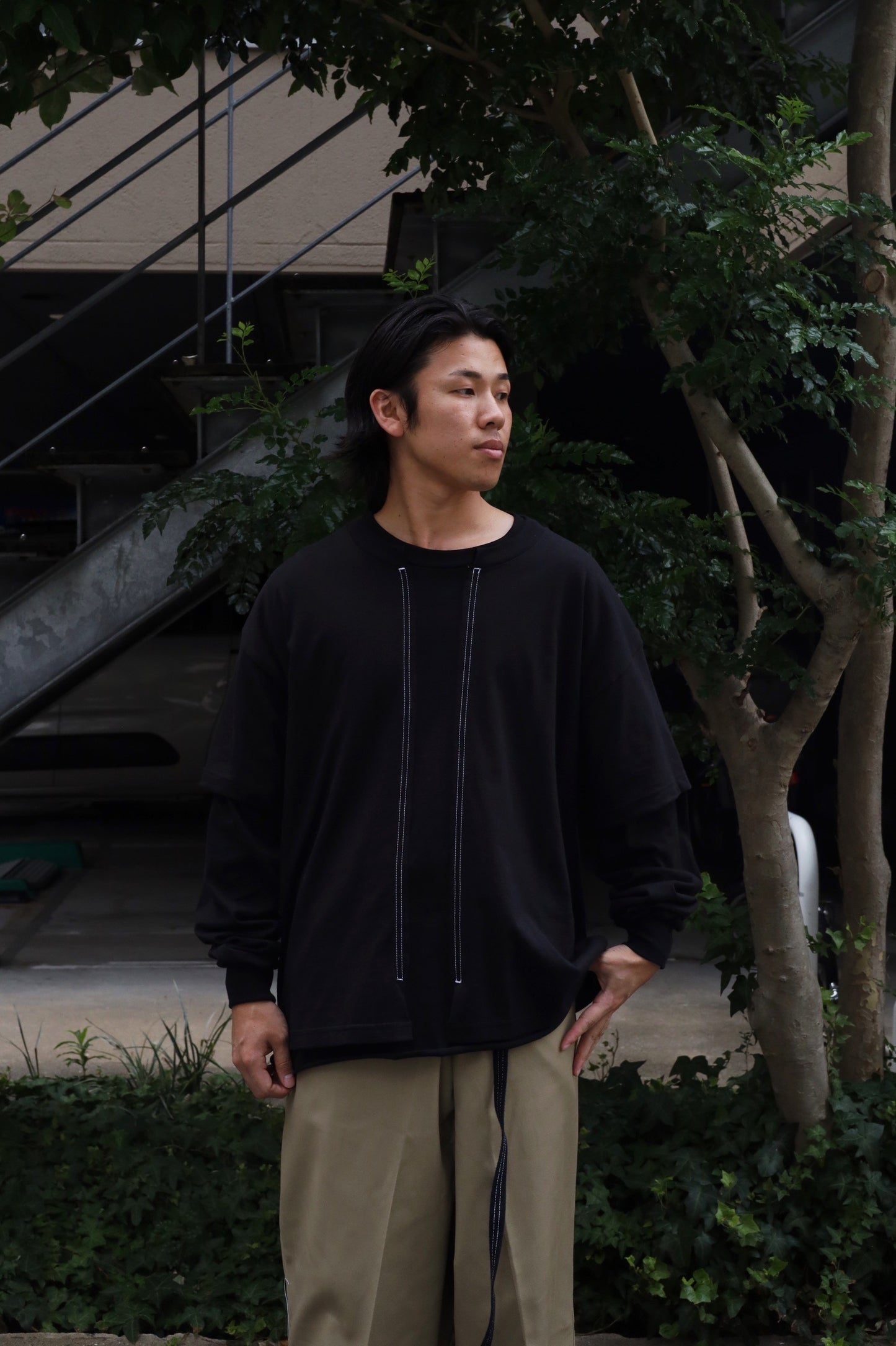 WHATEVERWORK LAYERED L/S TEE