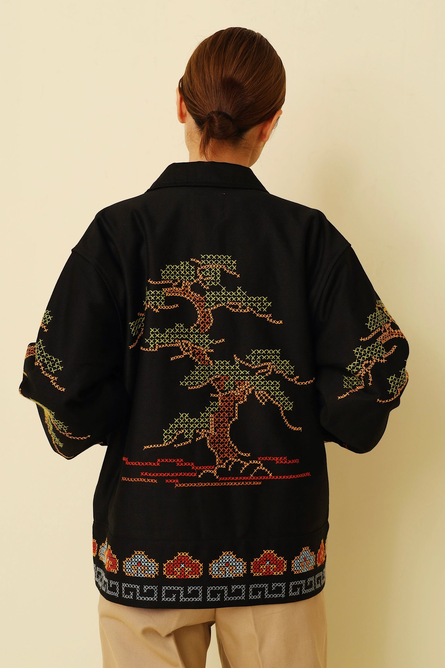 jonnlynx PINE TREE EMBROIDERY JACKET