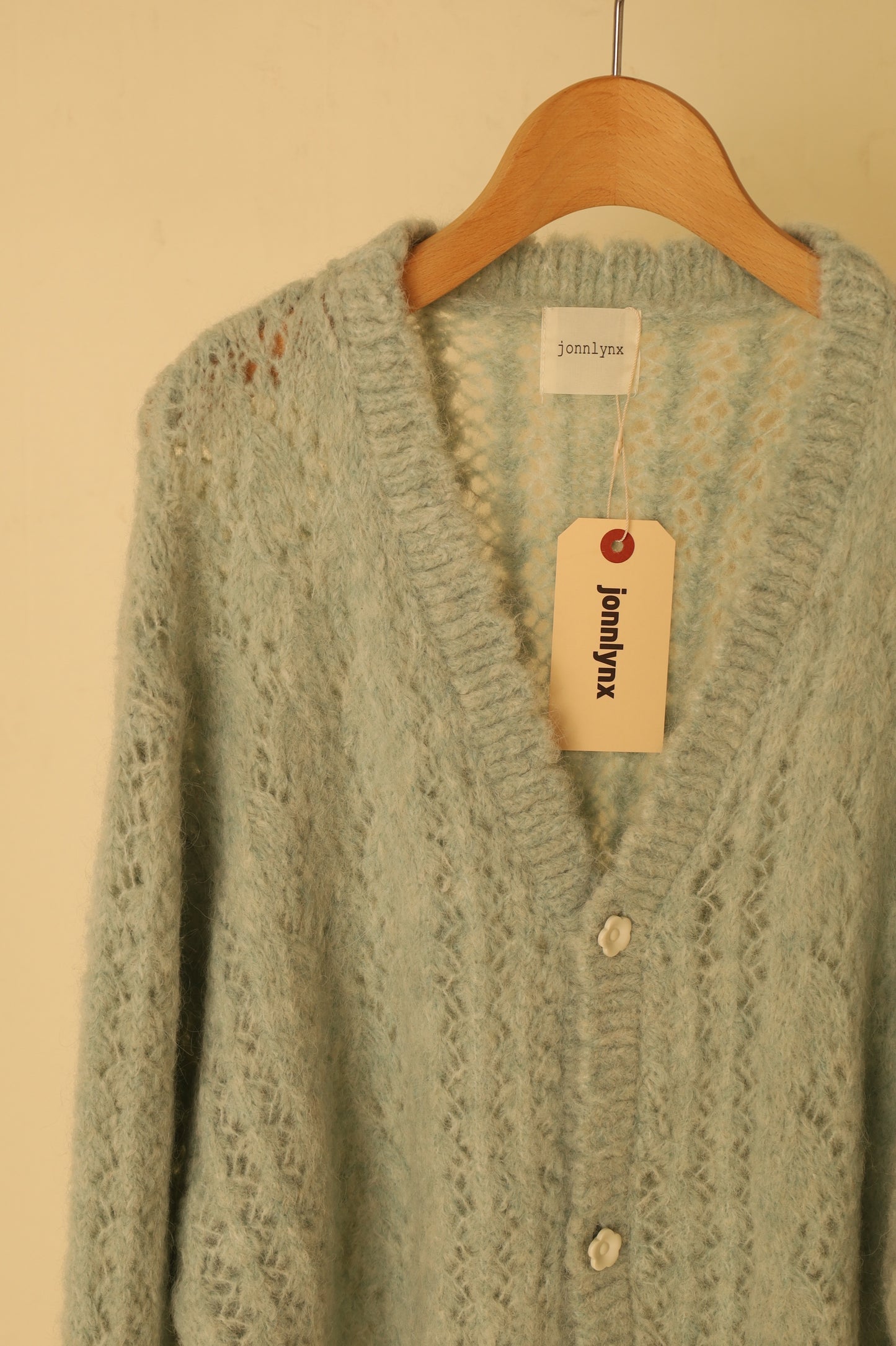 jonnlynx MOHAIR SUKASHI KNIT CARDIGAN