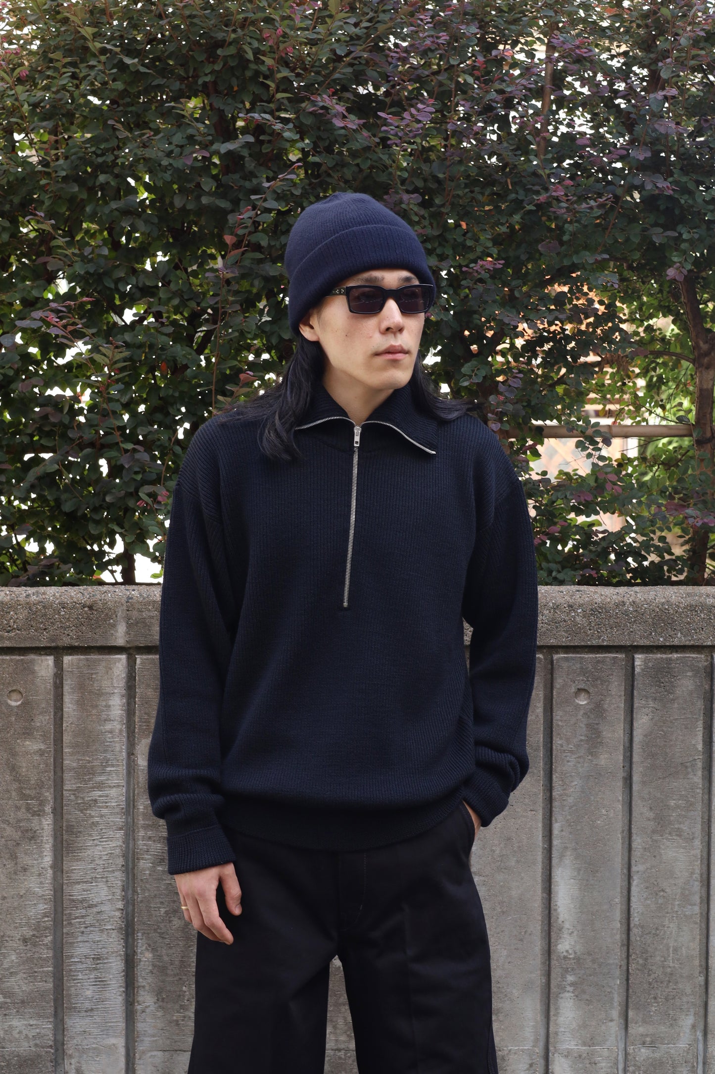 LEMAIRE HALF ZIP SWEATER