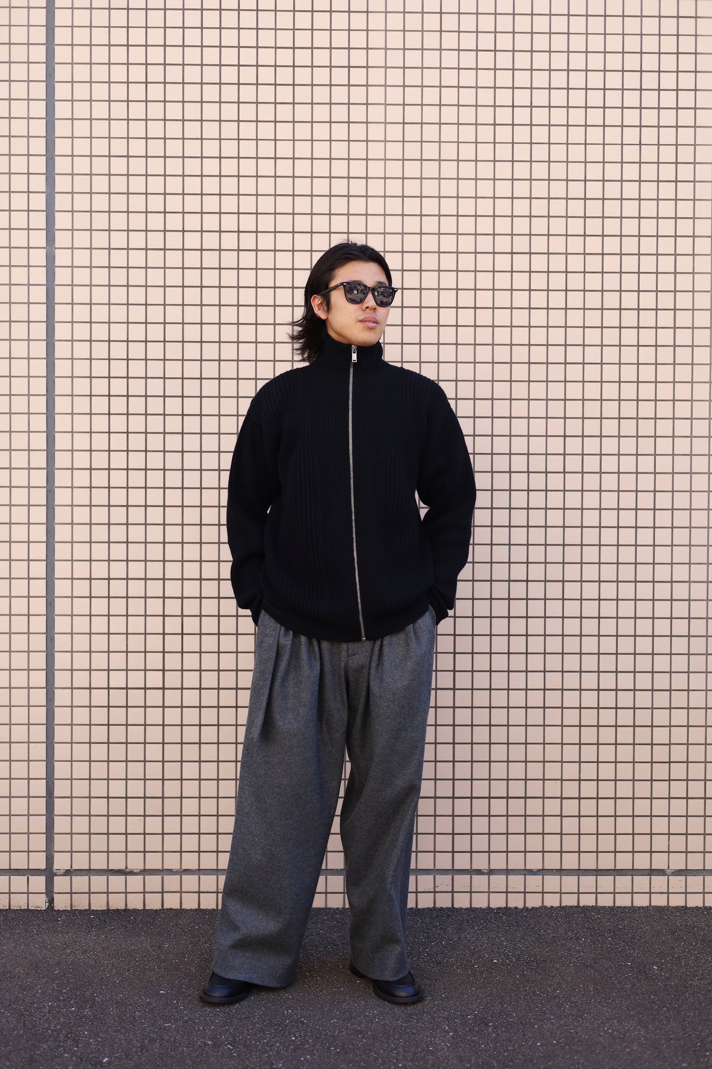 JIL SANDER LS ZIP UP HN CARDIGAN