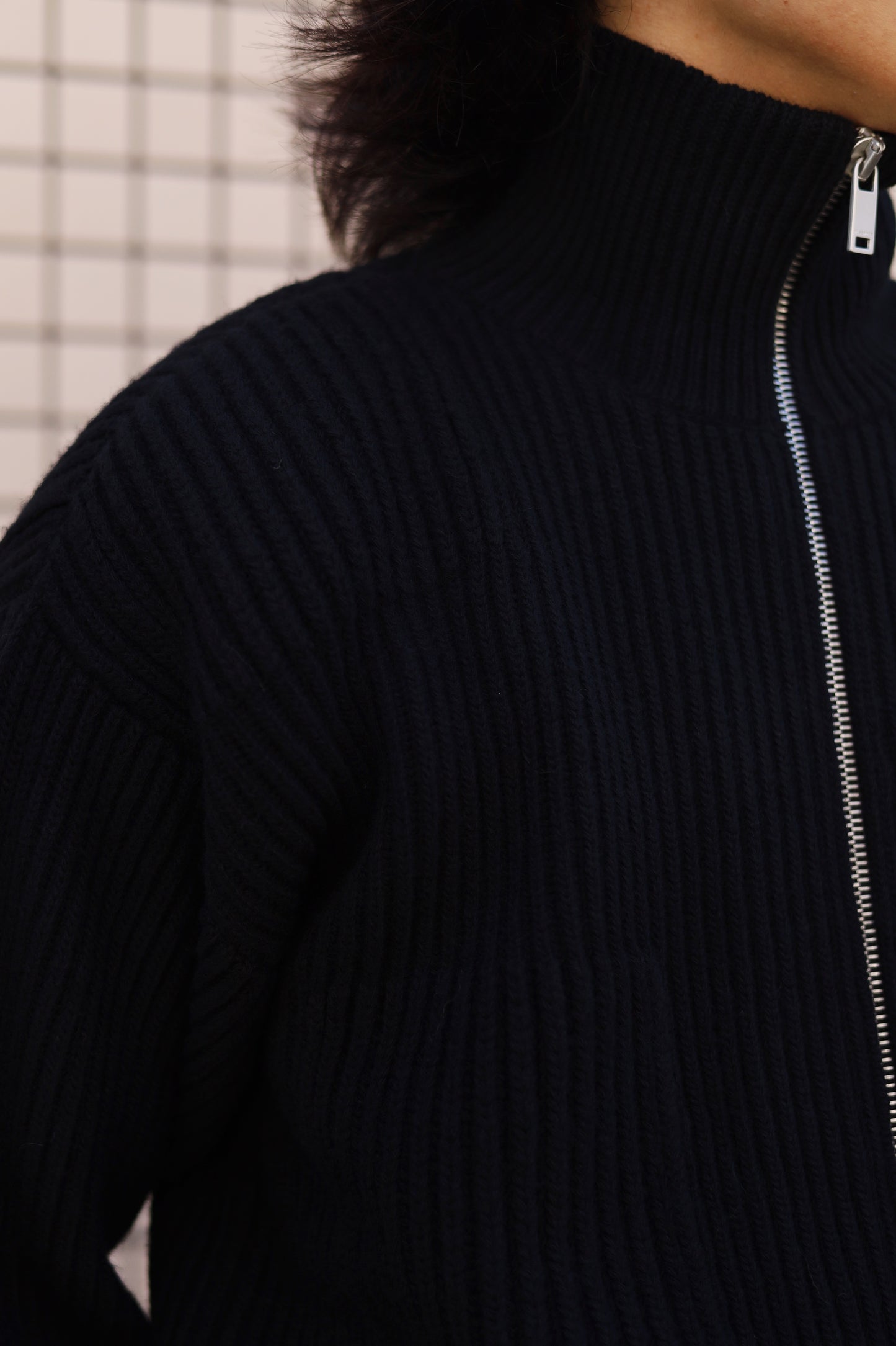 JIL SANDER LS ZIP UP HN CARDIGAN