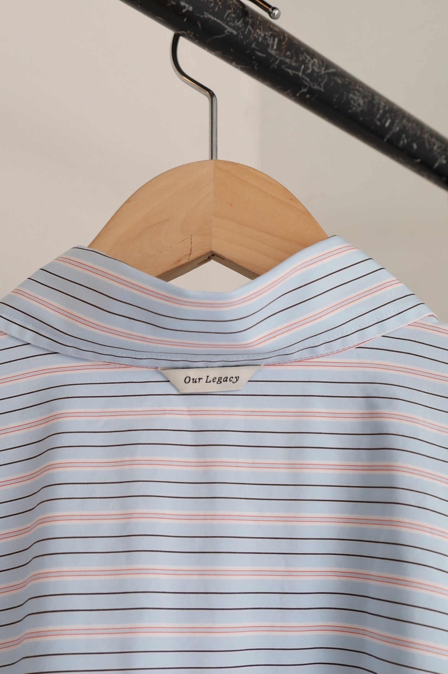 OUR LEGACY   POPOVER SHIRT, sonic blue stripe