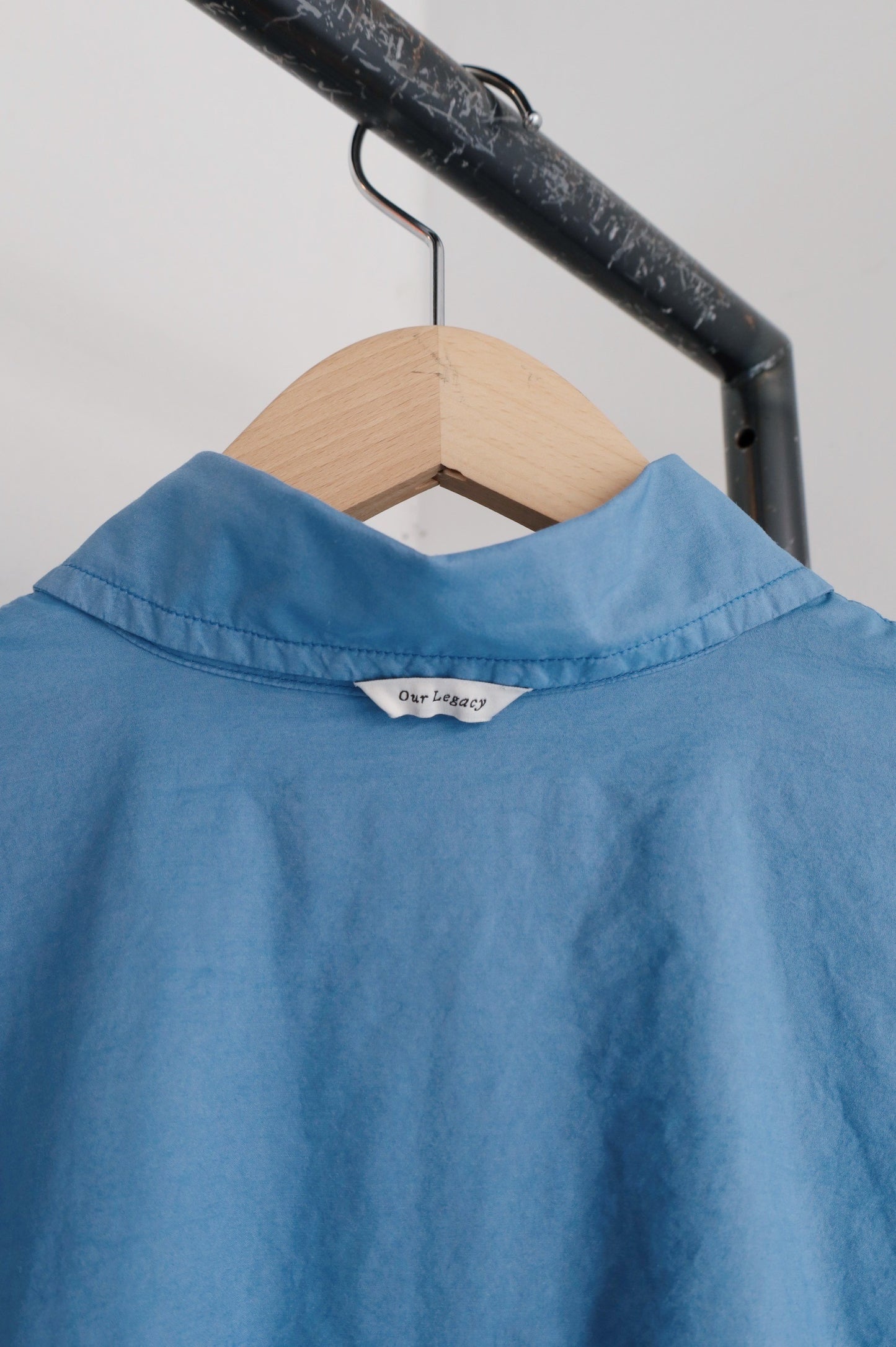 OUR LEGACY   POPOVER SHIRT, Antique Blue Parachute Poplin