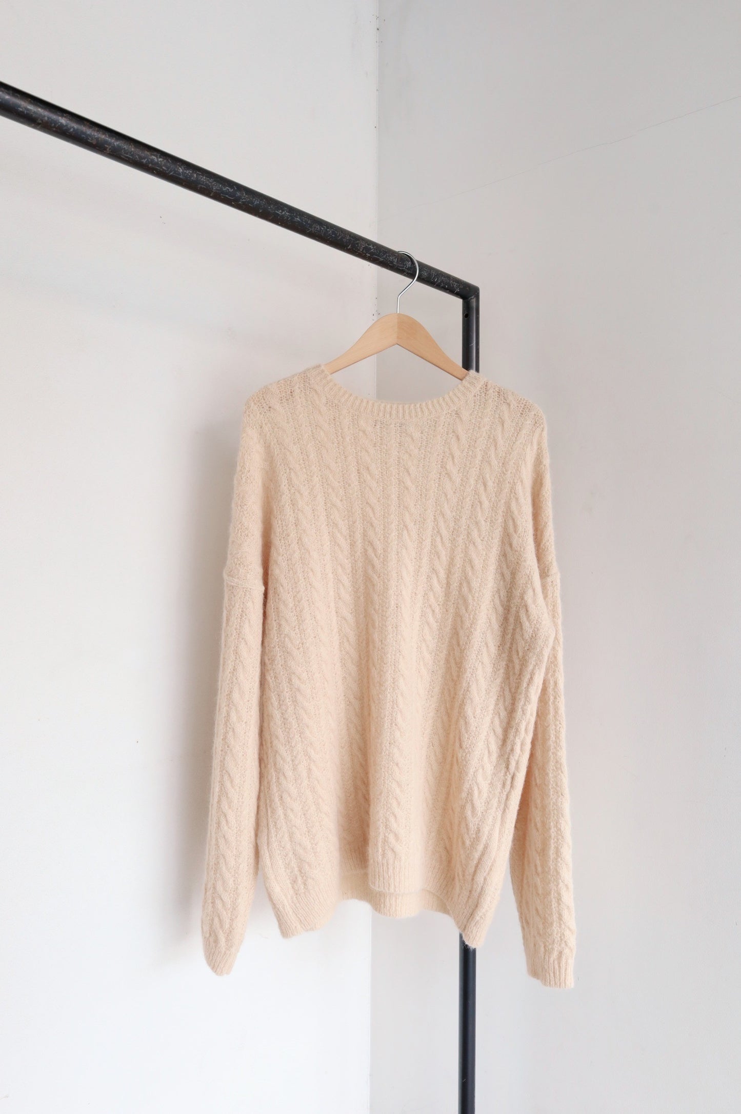 OUR LEGACY  POPOVER ROUNDNECK, cable fuzzy alpaca