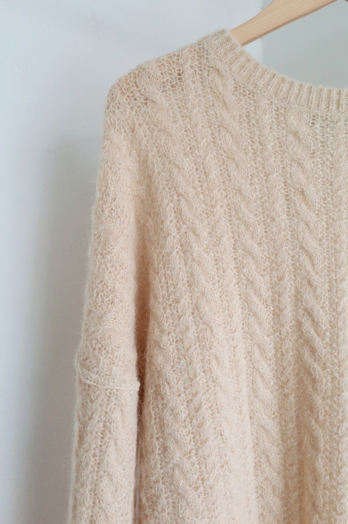 OUR LEGACY  POPOVER ROUNDNECK, cable fuzzy alpaca