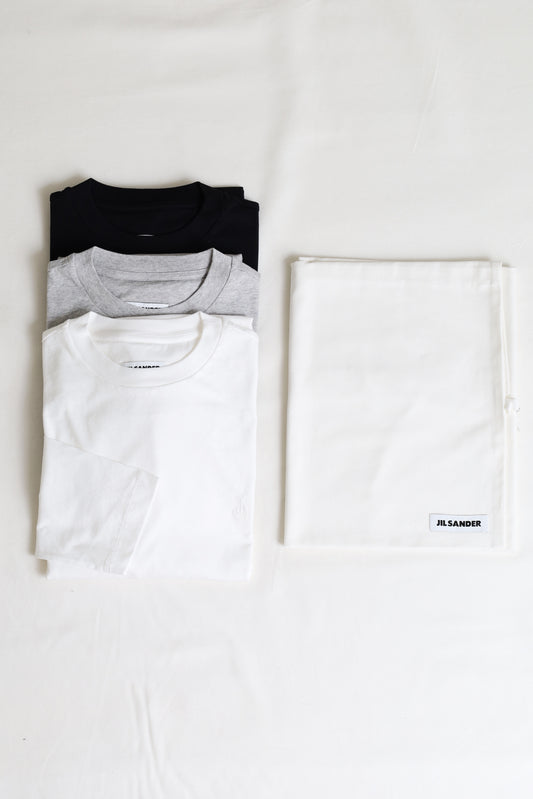 JIL SANDER T-SHIRT LS 3PACK EMB