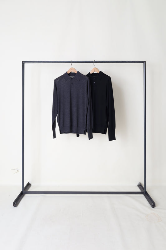 MAYKAM STRUCTURE EYELET L/S POLO
