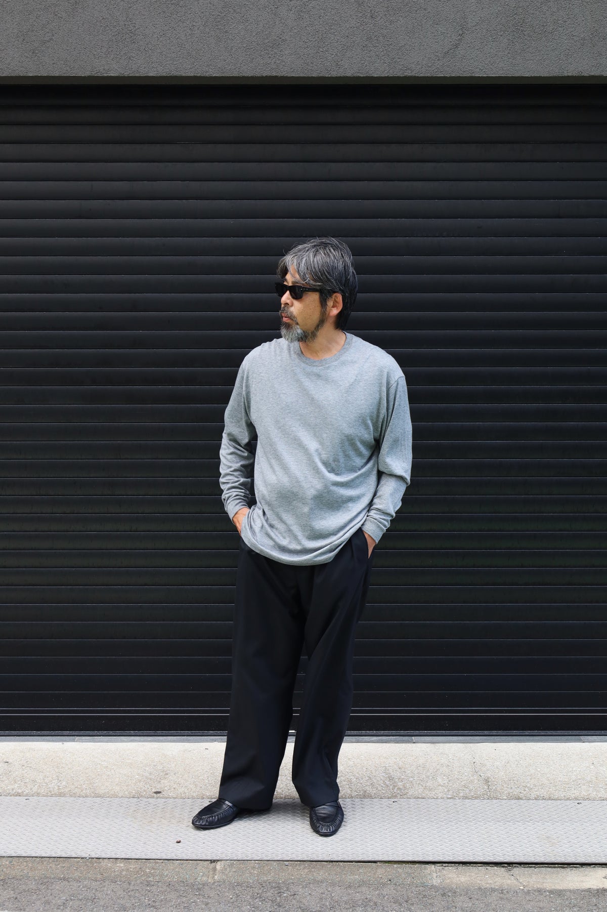 SETCHU ORIGAMI LONG T-SHIRT W.CASHMERE LT