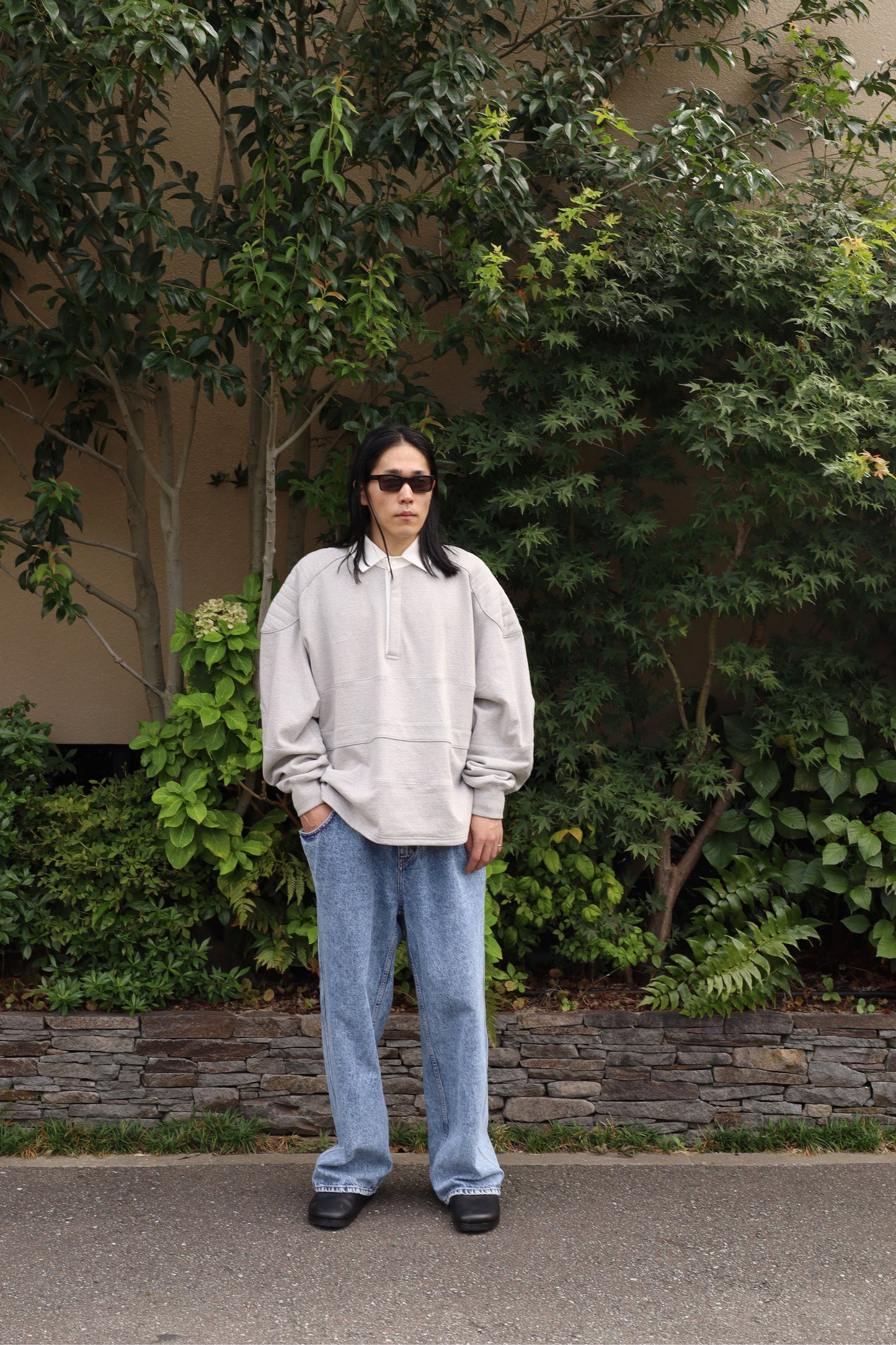 HED MAYNER EMBROIDERED POLO SWEATSHIRT