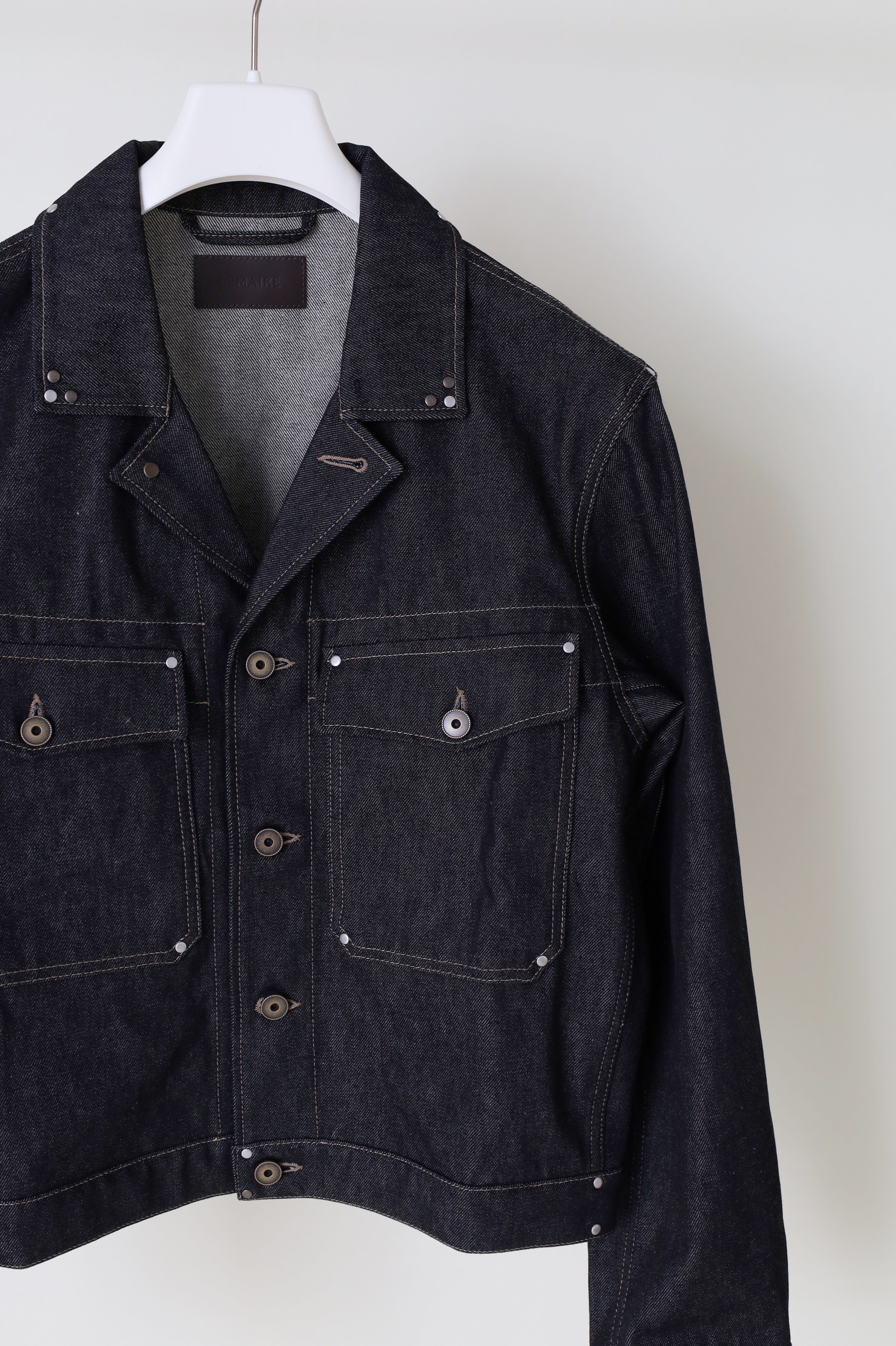 LEMAIRE TRUCKER JACKET WITH STUDS – tlalli-online-store